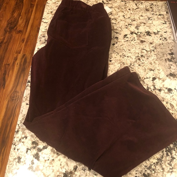 LAFAYETTE 148 MAROON MERCER CORD WIDE LEG FLARE PANTS - Picture 6 of 12